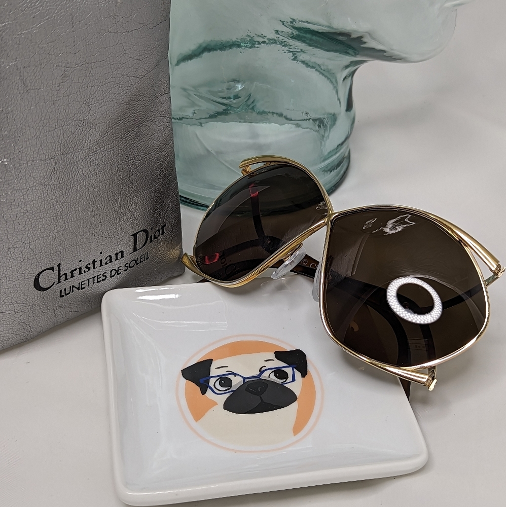 Auth. Vintage Christian Dior oversize butterfly sunglasses